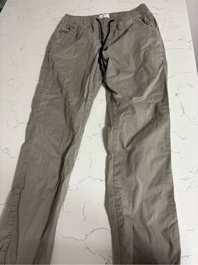 Men's Drawstring Chinos - Olive Green